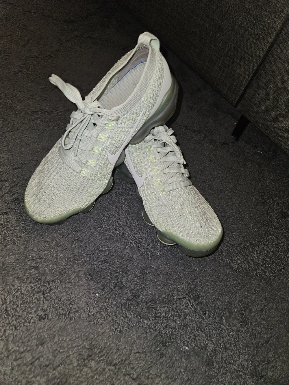 Nike Women’s Air VaporMax Flyknit Sneakers - Jade Green and White